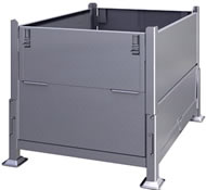 Collapsible Solid Sheet Metal Steel Bins