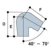 type 56 acute angle elbow