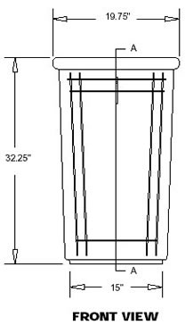 concrete 30 gallon waste containers
