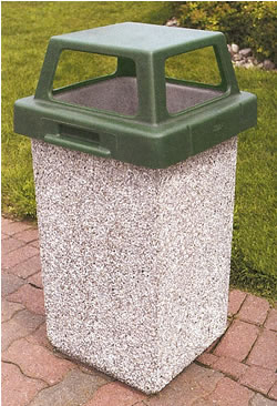 concrete 30 gallon waste containers