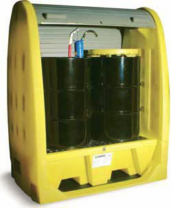 2 drum hard cover spill pallet