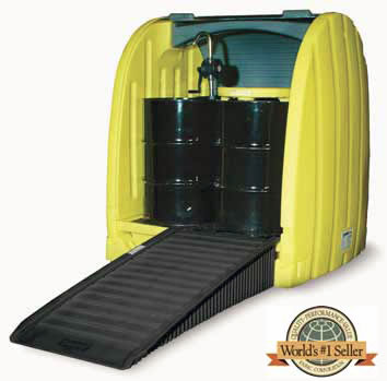 4 drum hard cover spill pallet
