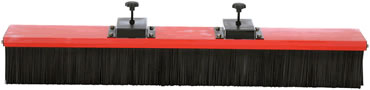 Fork Truck Mounted Brush Sweepers have a lightweight aluminum body with polypropylene bristles and a powder coat finish.