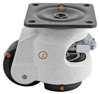 gdr-80f leveling ratchet casters