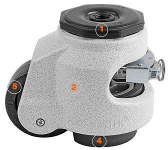 gdr-80s leveling ratchet casters