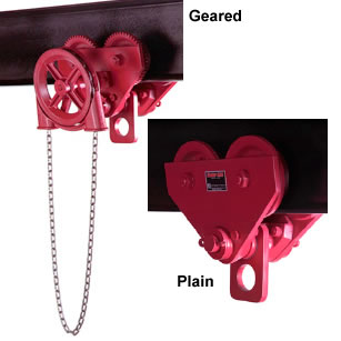 hand propelled overhead i-beam trolleys