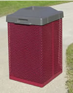 38 Gallon Metal Trash Container