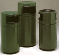 Fiberglass Side Entry Round Trash Receptacles