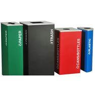 kaleidoscope collection recycling receptacles