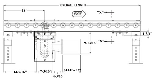 chain driven roller conveyor