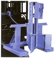 drum handling fork-lift attachment