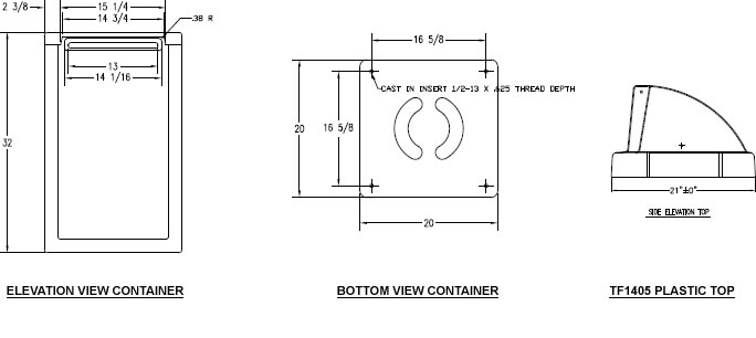 plastic waste container