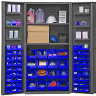plastic bin shelf cabinets solid doors