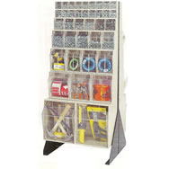 clear tip out bin floor stands
