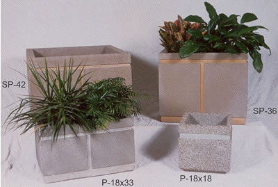 square concrete planters