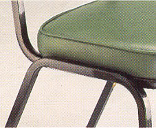 black enamel stack chairs