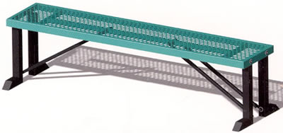 steel double legs mesh flat bench