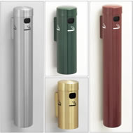 wall mounted ash trash waste receptacles