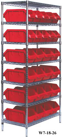 Wire Shelving and Organizer Bin Complete Bundles
