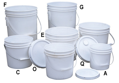 Steel & Plastic Pail Equipment, Galvanized Steel Buckets